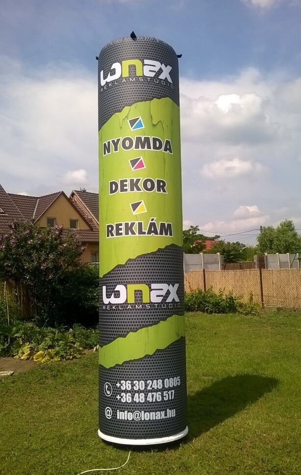 felfújható varrott reklám oszlop