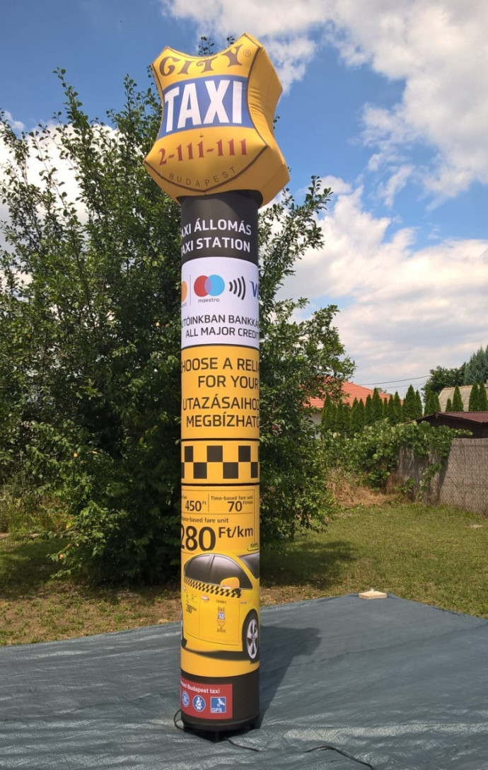 Felfújható mobil taxi állomás hely reklám oszlop